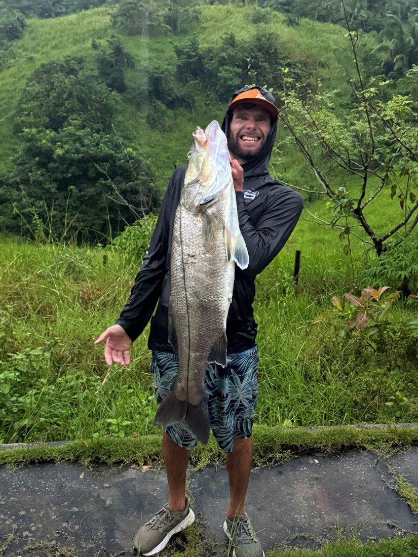 Julien holding a big snook