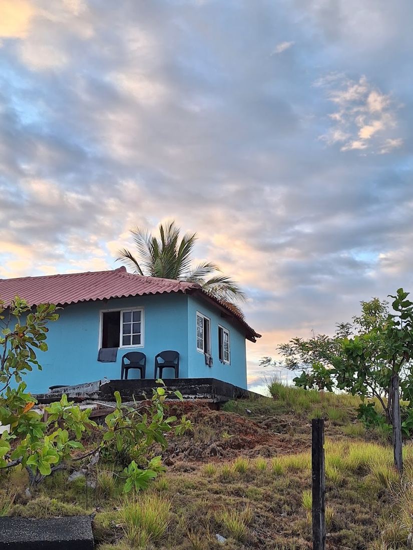 The house at dusk