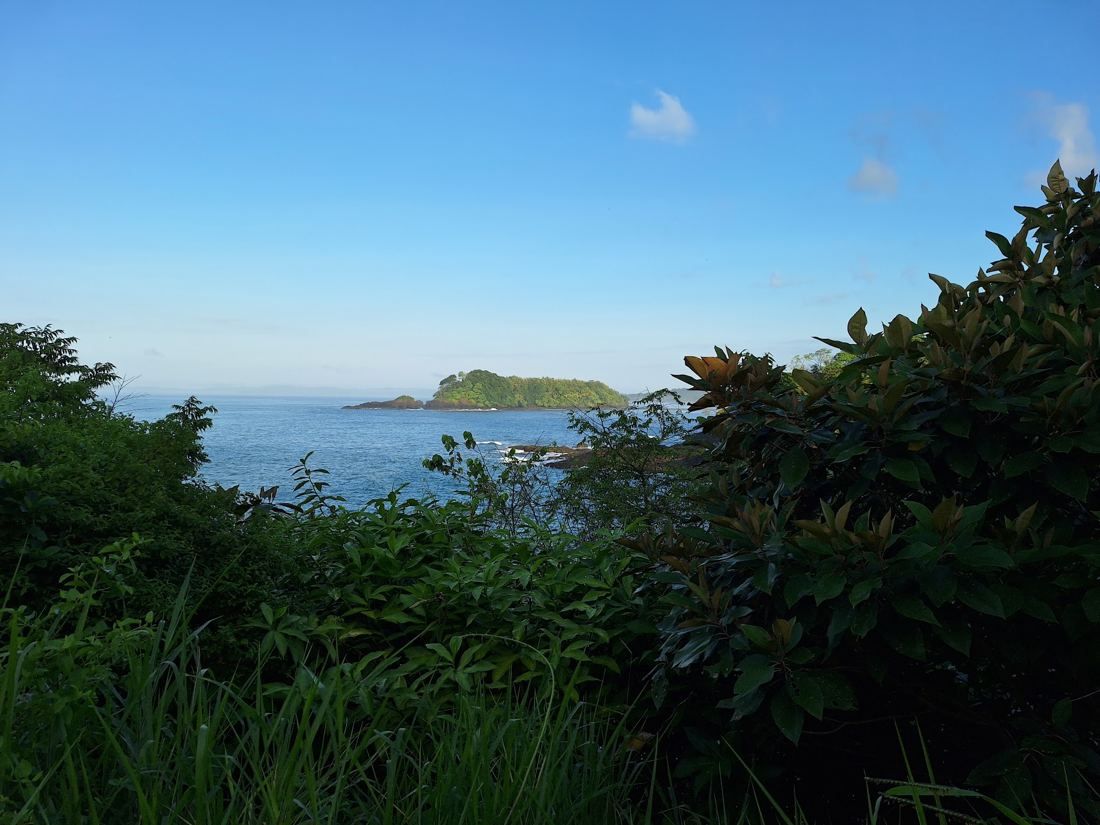 The island off the point